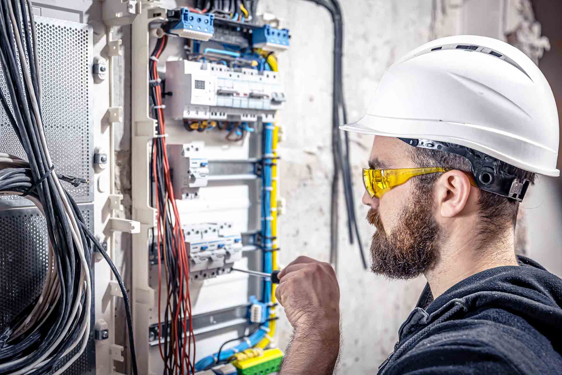 electrician-technician-working